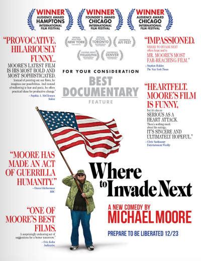 Where To Invade Next 2015 Goldposter