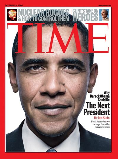 Time Magazine Cover Why Barack Obama Could Be The Next President Oct