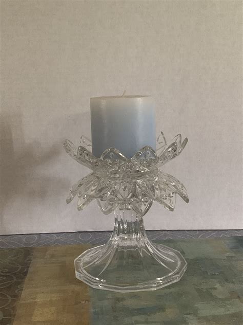 Lilacsndreams Repurposed Glass Stand Candle Holder Candy Soap Dish Stand