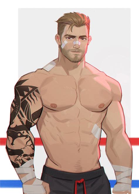 Pin On Cartoon Muscle Men Only