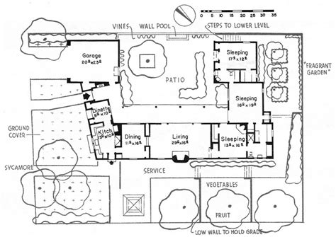 Typical Floor Plan For A 1930s Cliff May House Xamary Ranch House