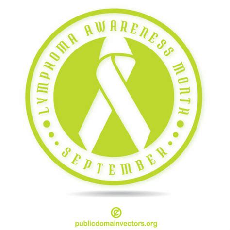 Lymphoma Awareness Sticker Public Domain Vectors