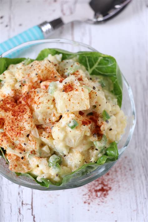 Easy creamy potato salad recipe with lots of tips for making it best, including the best potatoes to we simmer potatoes whole in salted water when making potato salad. Easy Creamy Potato Salad Recipe |Foxy Folksy