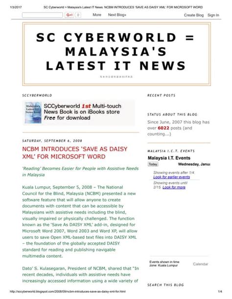 Sc Cyberworld Malaysias Latest It News Ncbm Introduces ‘save As