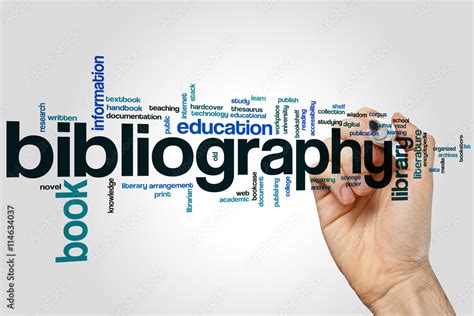 Bibliography Word Cloud Stock Photo Adobe Stock