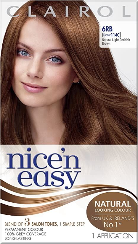 Clairol Nicen Easy Permanent Hair Dye 114c6rb Natural Chestnut Brown Uk Beauty