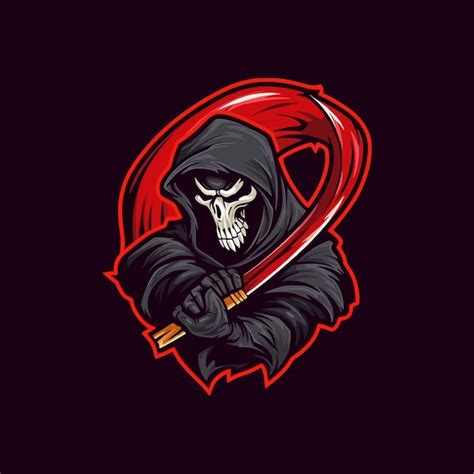 Premium Vector Esport Style Logo Design Grim Reaper Vector Illustration