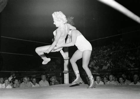 Women Wrestling At Borleske Stadium July 24 1957 The Fabulous Moolah Vs Helen Hild Refereed