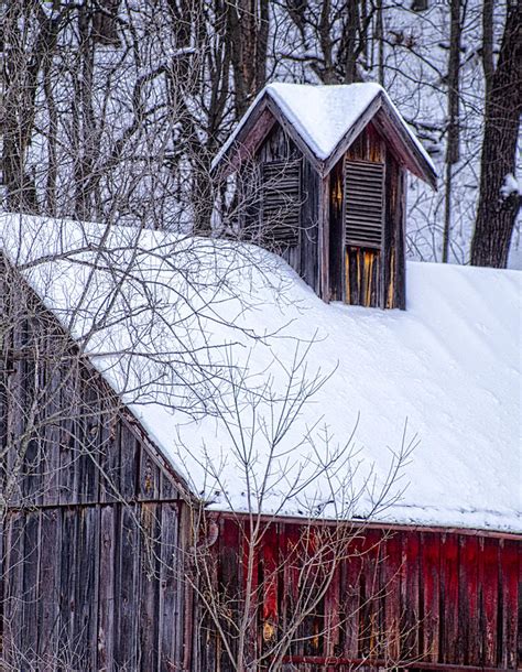 Snow Covered Barn Photograph By Wayne Meyer Fine Art America