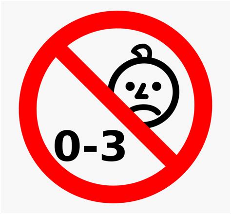 Signs Warning Children Under Three 0 3 Forbidden Not Suitable