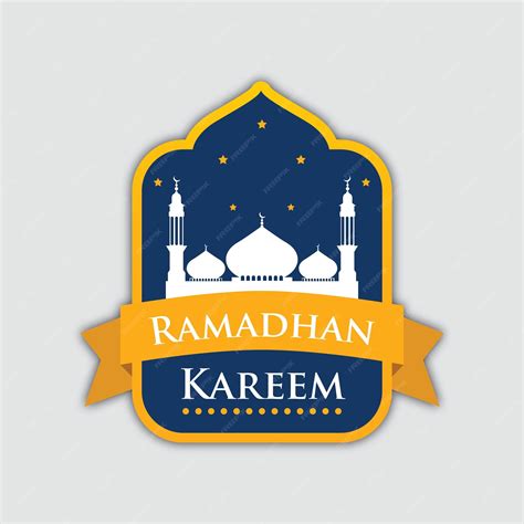 Premium Vector Flat Ramadan Badge