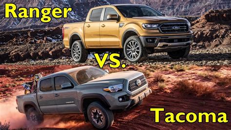 2019 Ford Ranger Vs 2018 Toyota Tacoma Visual Comparison Youtube