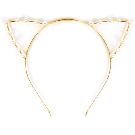 Gold Or Silver Pearl Cat Ears Headband Tiara By Babblesandbubbles
