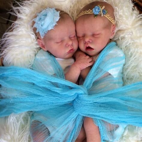 17 Real Lifelike Twins Sister Amy And May Reborn Baby Doll Girl In