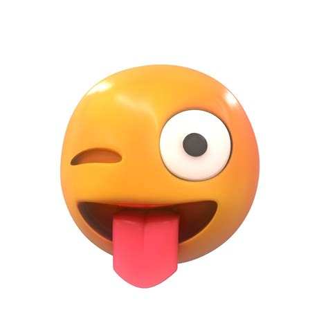 3d Model Emoji Winking Face Tongue Turbosquid 1400069