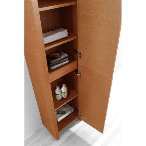 Our single and double door bathroom wall cabinets are eligible online for free delivery! Fresca Gray Oak Bathroom Linen Side Cabinet w/ 3 Large ...