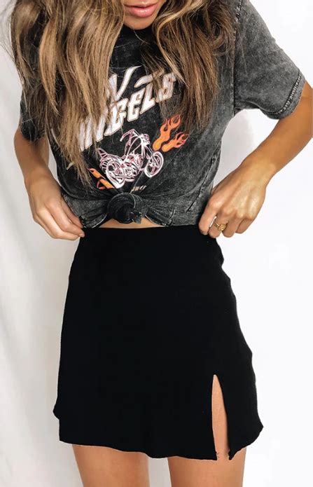 Black Side Slit Mini Skirt · Shop Zola · Online Store Powered By Storenvy