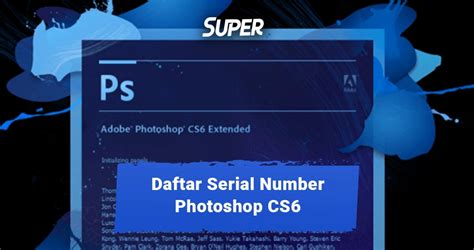 Serial Number Photoshop Cs6 Gratis Dan 100 Dijamin Berhasil