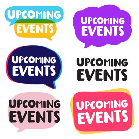 Upcoming Events Illustrations Royalty Free Vector