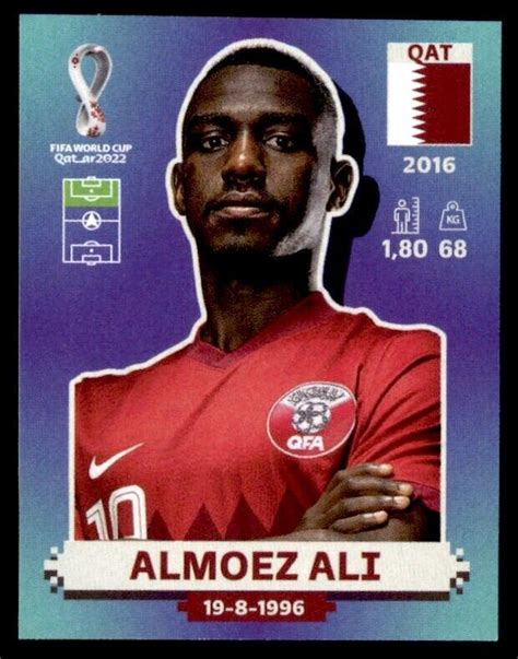 Panini World Cup 2022 Qatar Sticker Almoez Ali Qatar No Qat19 Wm Katar Team Badge 2022 Fifa