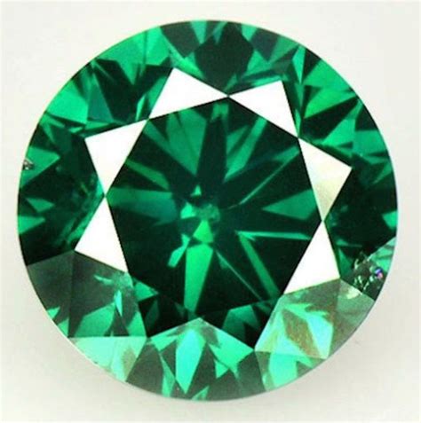 Round Faceted Aaa Rated Emerald Green Cubic Zirconia Stones With Top