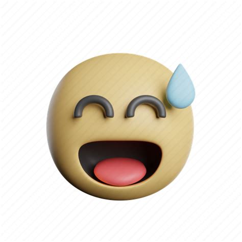 Emoticon Nervous Emoji Face Emotion Smiley Expression 3d