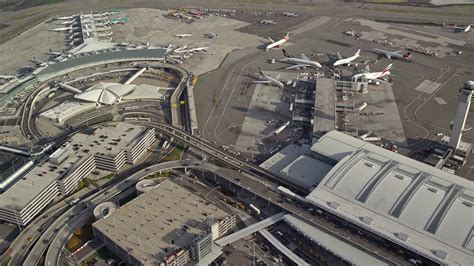55k Stock Footage Aerial Video Of Terminals At John F Kennedy