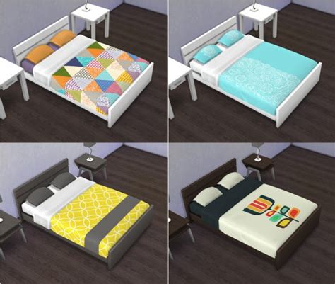 Double Bed Recolorsoverrides At Saudade Sims Sims 4 Updates