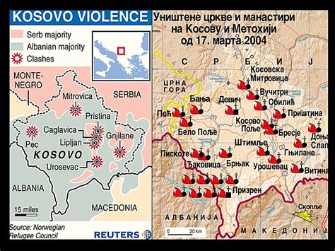 5 Map Showing Location Of Violent Riots Throughout Kosovo In 2004