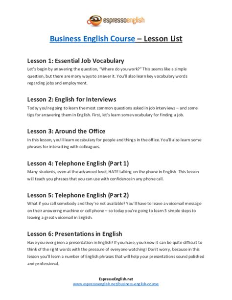 Business English Lesson Plans Telegraph