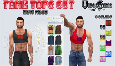 Mod The Sims Tank Tops Cut In Eight Colors