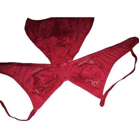 ladies cotton red laced bra panty set size 30 38 at rs 81 set in delhi