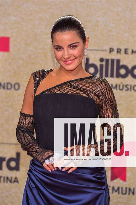 Mexican Actress Maite Perroni Poses On The Red Carpet At The Billboard Latin Music Awards At The