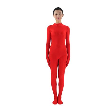 Ainclu Womens Spandex Nylon Lycra Zentai Multicolor Body Second Skin Tight Without Head