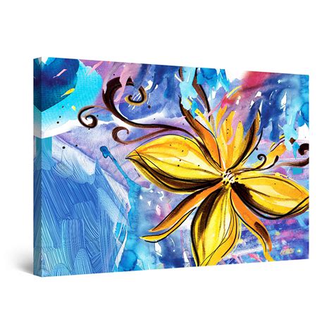Startonight Canvas Wall Art Multi Color Flowers In Vase Love Framed