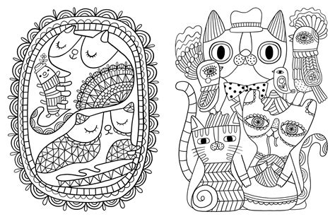 Posh Adult Coloring Book Cats And Kittens For Comfort And Creativity