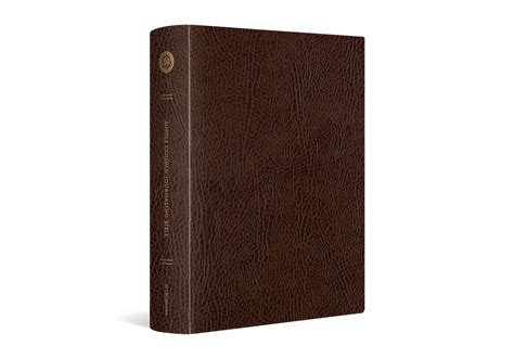 Esv Single Column Journaling Bible Large Print Bonded Leather Mocha