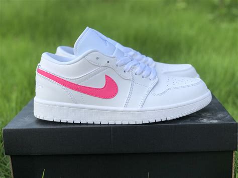 Gs Air Jordan 1 Low Multicolor Swoosh White Neon