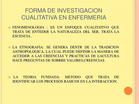 Ppt Investigacion Cualitativa En Enfermeria Powerpoint Presentation
