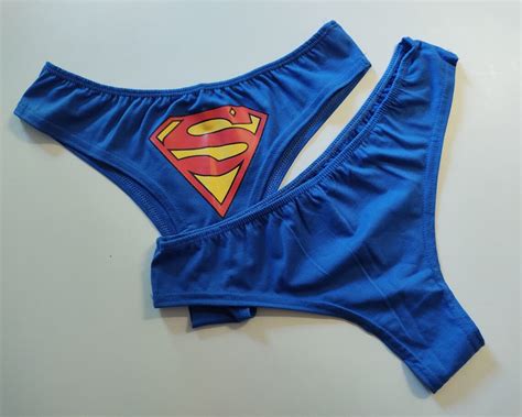 supergirl superman panties bikini style women s underwear printed knickers etsy
