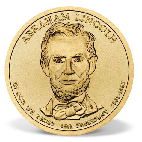 Abraham Lincoln Presidential Commemorative Coin Set Gold Layered