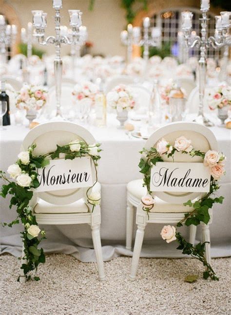 Home decorations wedding table decoration ideas diy wedding table decoration ideas on a budget wedding table modern curtain rods at home depot, image source: 12 Chic Bride and Groom Wedding Chair Decoration Ideas ...