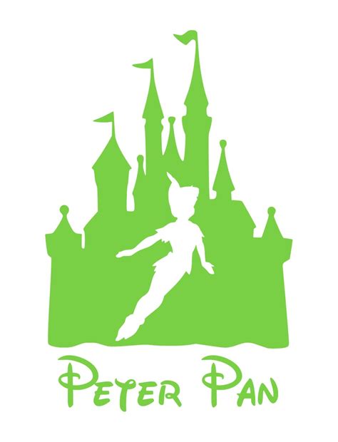 Peter Pan Neverland Castle Silhouette Disney Epcot Iron On Etsy