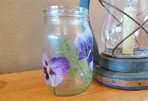 Glass storage jar bottle with bamboo lid clear food sealed storage container new. Make Your Own Pressed Flower Vase - Factory Direct Craft Blog