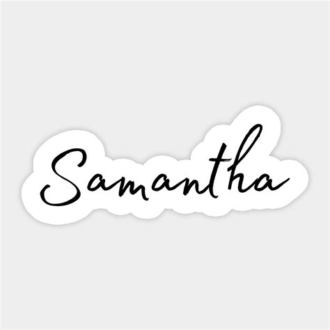 Samantha Name Calligraphy By Word Minimalism Samantha Name Samantha Names