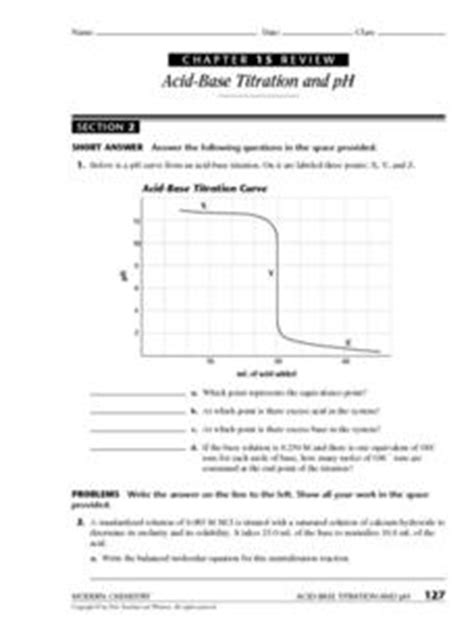 Homeschool teaching aid the ph scale ph test strips available by from acids and bases worksheet , source: Chapter 15 Review, Section 2: Acid-Base Titration and pH ...