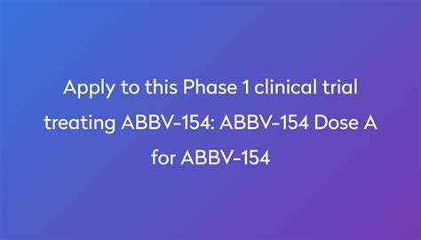 Abbv 154 Dose A For Abbv 154 Clinical Trial 2022 Power
