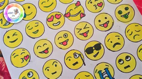 48 Types Of Emoji Drawing How To Draw And Colour Emoji Abc Art