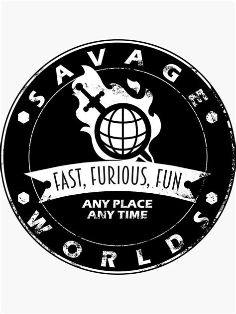 Savage Worlds Any Time Sticker For Sale By Pegshane Redbubble