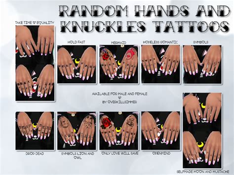The Sims Resource Random Hands And Knuckles Tattoos